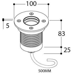 TAL MINI UBO ROUND LUXEON M WC 180° recessed spot