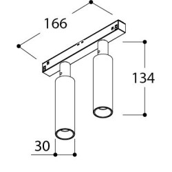 TAL NOBEL ELBOW TRACK 48V DOUBLE track lighting