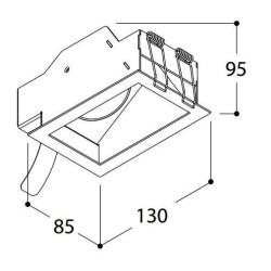 TAL QUAD ASYMMETRIC TORSION BEAUFORT recessed spot
