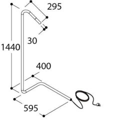 TAL SNAKE LUX M DIMMER ON MAINSCORD floor lamp