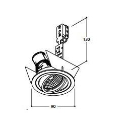 TAL SOLID ROUND MOBY GU10 ceiling lamp