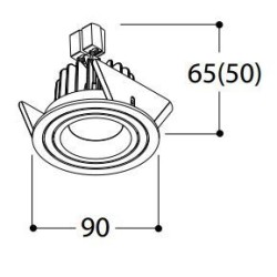 TAL SOLID ROUND MOBY HALOLED ceiling lamp