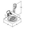 TAL SOLID SQUARE MOBY GU10 ceiling lamp