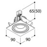 TAL SOLID SQUARE MOBY HALOLED ceiling lamp