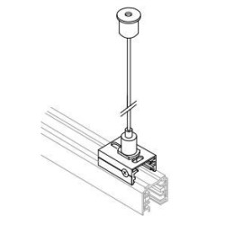 TAL SURFACE TRACK 3F - PENDANT CLIP + SUSP STEEL WIRE 3m 