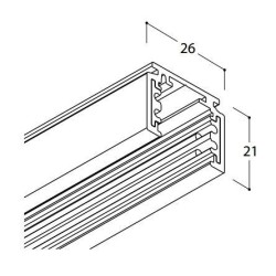 TAL TRACK 48V SURFACE - 3000MM 