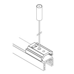 TAL TRACK 48V SURFACE - PENDANT CLIP + SUSP STEEL WIRE 4m 