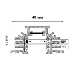 TAL TRACK 48V TRIMLESS - 2000MM