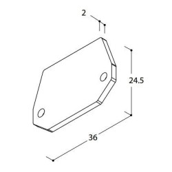 TAL TRACK 48V TRIMLESS - END CAP