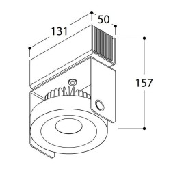 TAL WODAN SURFACE 1xBEAUFORT² MAINS DIMMABLE wall lamp