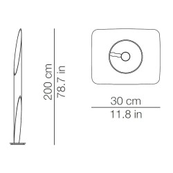 Kundalini SHAKTI 200 Floorlamp Satin base