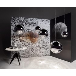 mirror ball pendant 50cm zilver 2