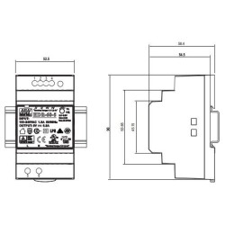 Integratech LED voeding 24VDC 60W DIN-rail