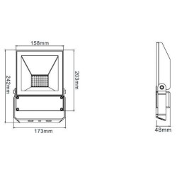 Integratech LED floodlight QT 50W PIR
