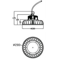 Integratech Klokarmatuur PHB 75W IP65 dimbaar 1-10V