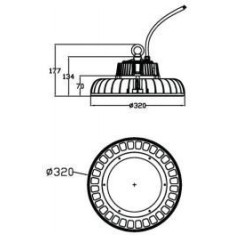 Integratech Klokarmatuur PHB 150W IP65 dimbaar 1-10V