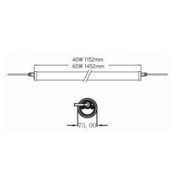 Integratech Protect 1.2m 40W IP69K PC