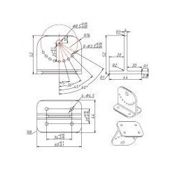 Integratech Set richtbare montagebeugels 60x100mm UBOAT
