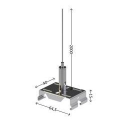 Integratech Dreamline pendelophanging met staaldraad 2m