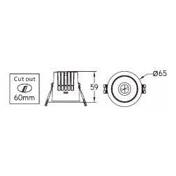 Integratech Inbouwspot Deep low UGR 5W