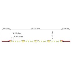 Integratech LED strip 120LED/m SMD2835 24V IP67 5m