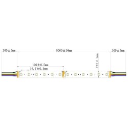 Integratech LED strip 60LED/m 5050 24V IP67 RGB+W+WW 5m