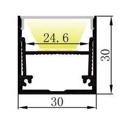 Integratech LED profiel PL3030 Complete kit
