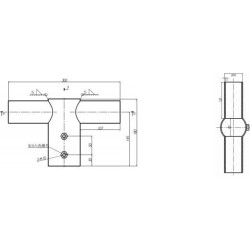 Integratech Streetlight adapter 2x 60mm