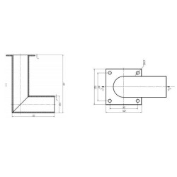 Integratech Streetlight muurbeugel L 60mm