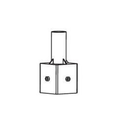 Integratech Streetlight adapter S105/R60mm dark grey RAL9022