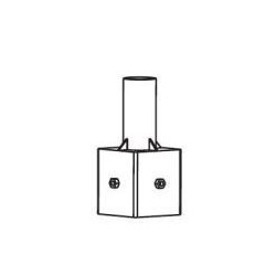 Integratech Streetlight adapter S105/R60mm black RAL9005