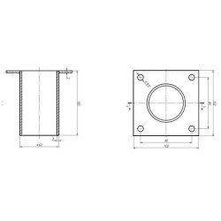 Integratech Streetlight muurbeugel T 60mm