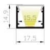 Integratech LED profiel Baseline 17x15 2m