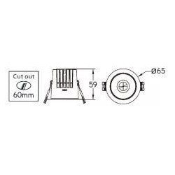 Integratech Inbouwspot Deep low UGR 5W
