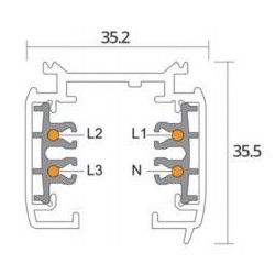 Integratech Universele 3 fase rail dim 7p 2m