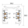 Integratech Universele 3 fase rail dim 7p 3m