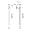 Nemo Canna Nuda (metal) 75cm Hanging lamp