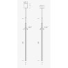 Nemo Linescapes vertical recessed Hanging lamp