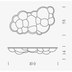 Nemo Nuvola MINOR H14 Wall lamp / Ceiling lamp