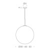 Nemo Asteroide 50 bianco Suspension lamp