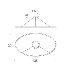 Nemo Ellisse major UP Suspension lamp