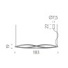 Nemo In the wind horizontal Suspension lamp