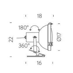Nemo Projecteur 165 parete Wall lamp