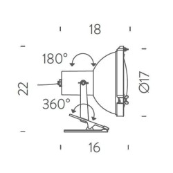 Nemo Projecteur 165 pinza/clip Table lamp
