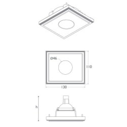 BRICK IN THE WALL Enola 30 IP20 LED 600 lm 230VAC