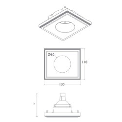 BRICK IN THE WALL Enola 50 IP20 LED WARMDIM