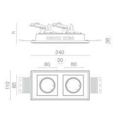 BRICK IN THE WALL Indox 2x50 Mini Es IP20