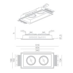 BRICK IN THE WALL Indox 2x111 IP20 LED 1300 lm CRI97