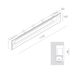 BRICK IN THE WALL Italic IP20 LED 3000LM 230VAC