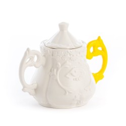 SELETTI I-WARES Plato de servir ø 13 cm con asa de color mango de color